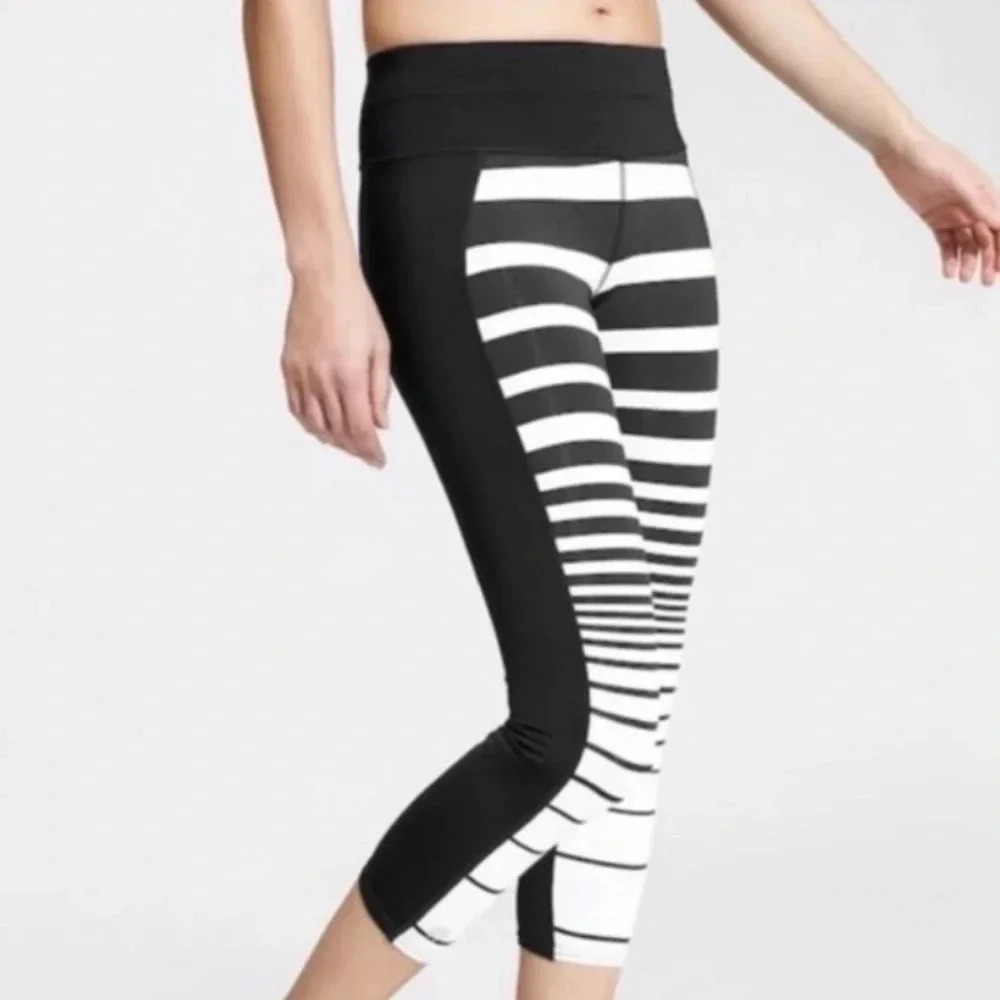 Athleta Sonar Strip Crop Leggings